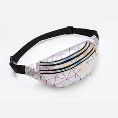 Holographic Waist Pack Bags Laser Fanny Packs Waterproof Belt Pouch