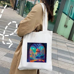 Homeland Jerusalem Flag Map Al Aqsa Mosque Women Canvas Tote Bags