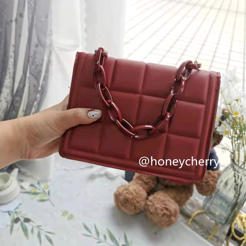 Honeycherry Geo Embossed Flap Crossbody Bag Mini Handbags For Women