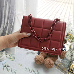 Honeycherry Geo Embossed Flap Crossbody Bag Mini Handbags For Women