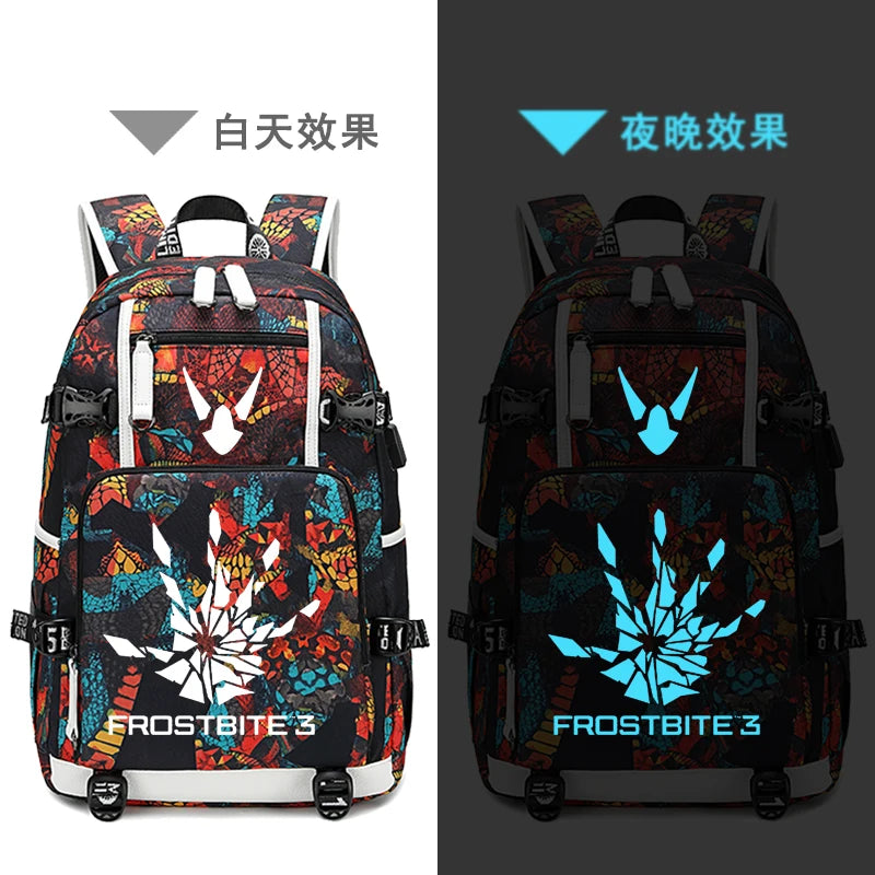 Honkai Impact 3 Anti Thief Travel Backpack USB Charging Laptop Backpack
