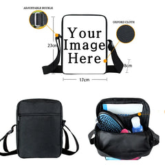 Nightmare Messenger Bag Clown Pattern Book Bag Shoulder Bags for Women