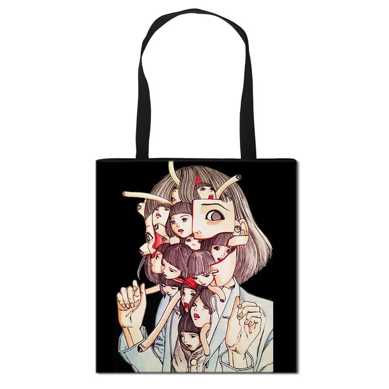 Horror Manga Totes Bag Women Handbag Shoulder Bag Large Capacity Shopping Bags
