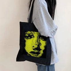 Horror Gothic Casual Dark Canvas Bag Vintage Women Shoulder Bags