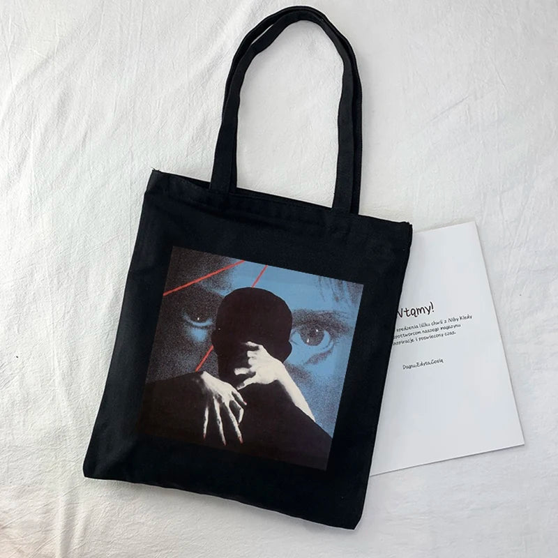 Horror Gothic Casual Dark Canvas Bag Vintage Women Shoulder Bags