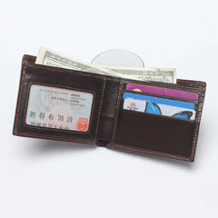 Vintage 3D Horse Motif Leather Wallet for Men