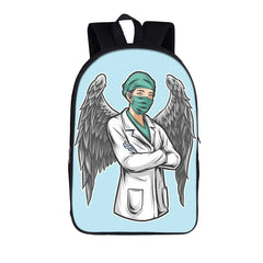 Angel Hospital Nurses School Backpack for Teenager Girls