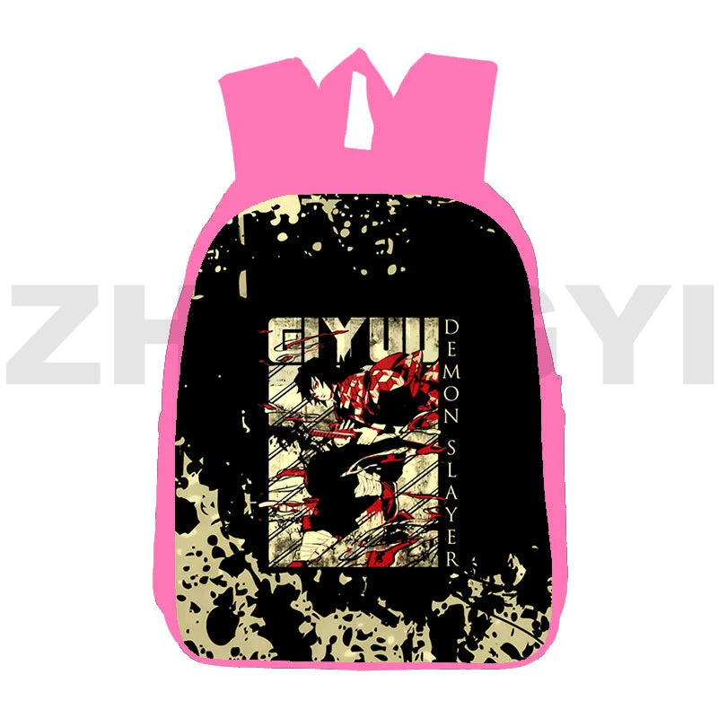 3D Demon Slayer Kimetsu No Yaiba Backpack Pink Children School Bag