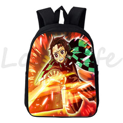 Anime Demon Slayer Backpack Waterproof Kindergarten Bookbag School Bags Boys Gir