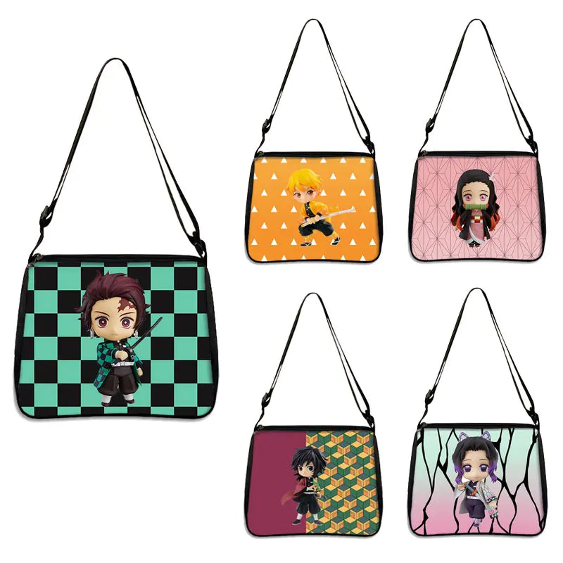 Demon Slayer Pattern Women Handbag Female Beach Tote Girls Hand Bag