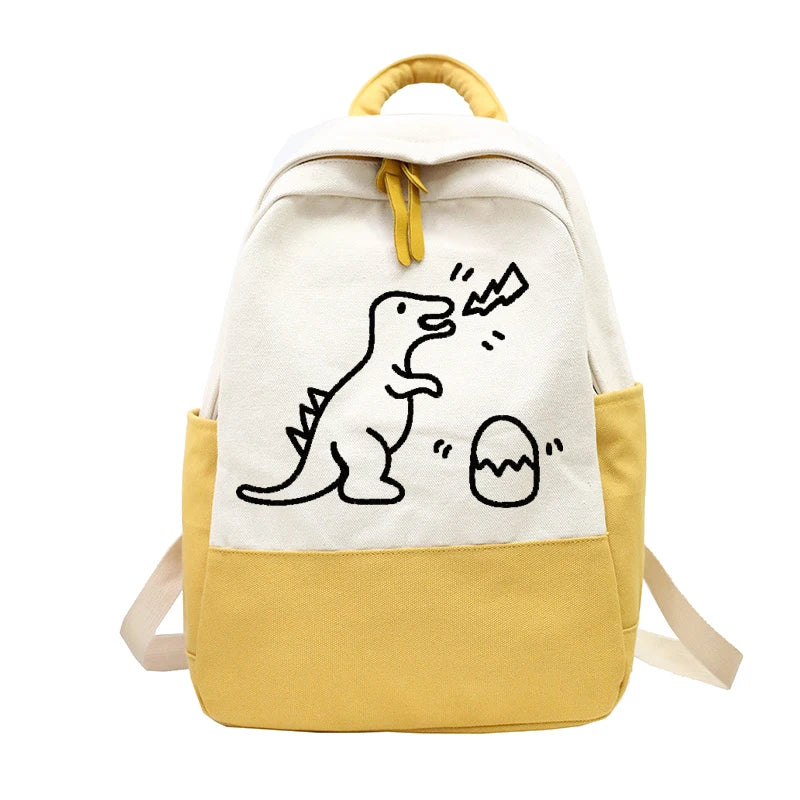 Dino Backpack for Teen Girls School Shoulder Bag Travel Female