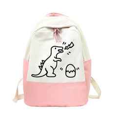 Dino Backpack for Teen Girls School Shoulder Bag Travel Female