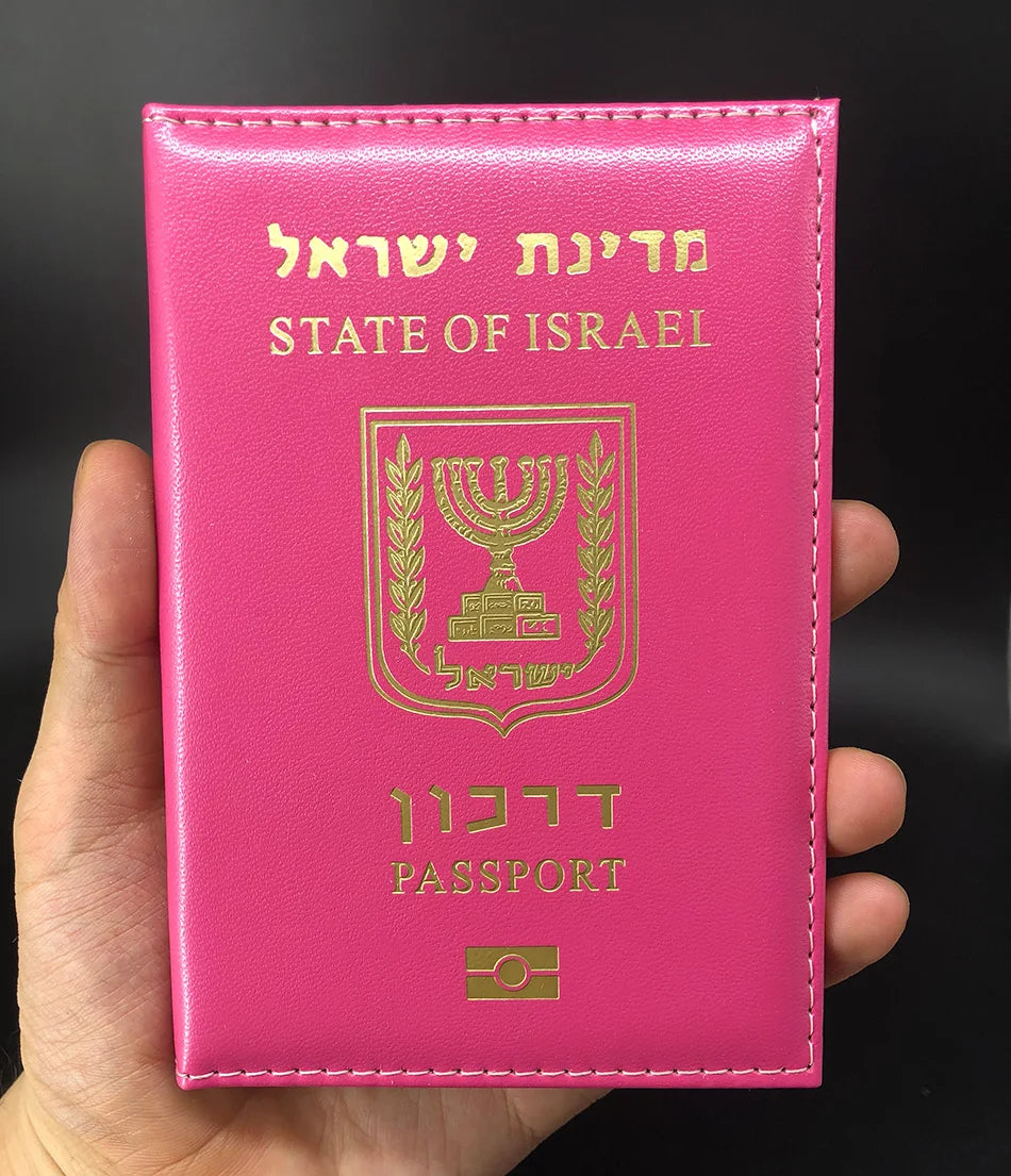 Israeli Passport Cover PU Leather Travel Holder