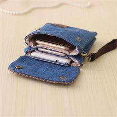 Denim Messenger Bag Clutch Crossbody Mini Shoulder Bag for Women