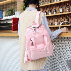Leisure Letter Ribbon Printed Backpack