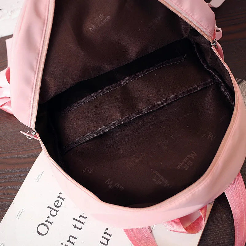 Leisure Letter Ribbon Printed Backpack