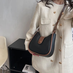 Vintage PU Leather Bucket Crossbody Sling Bags for Women Lady Shoulder Handbags
