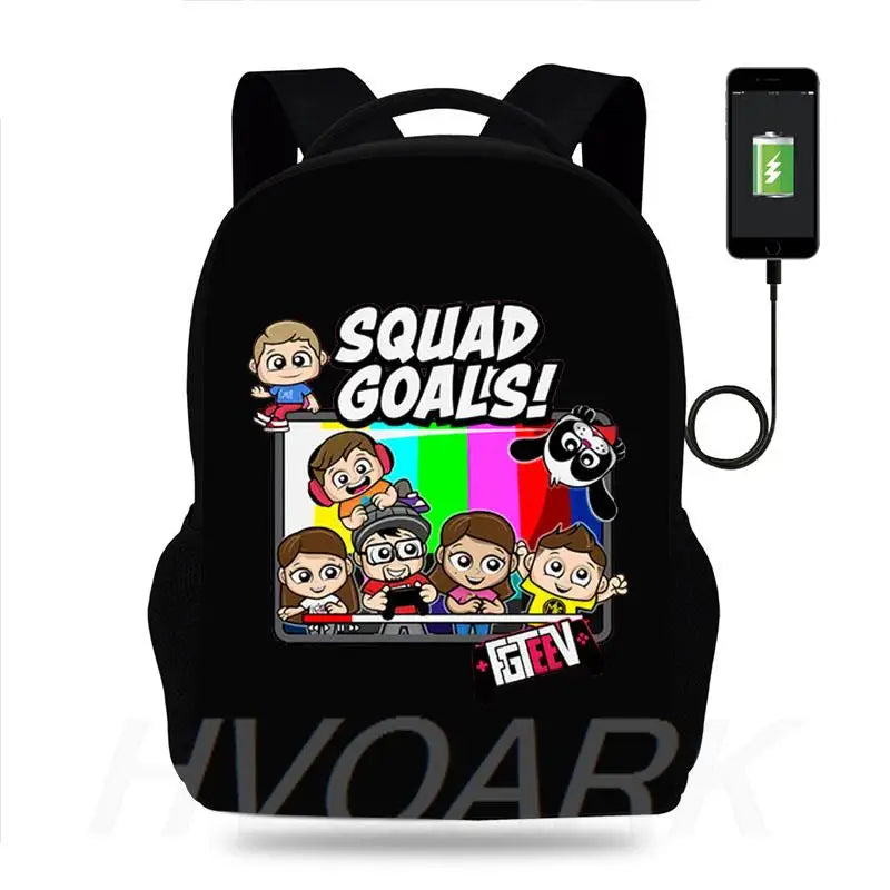 Hot Fgteev Backpack Boys Girls School Bag Men Women Rucksack Teens Students