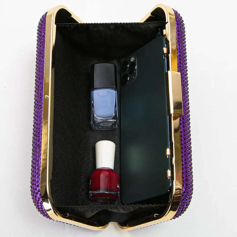 Small Evening Bag Women Rhinestones Clutch Pocket Money Purse Handbag