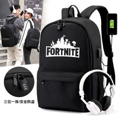 Canvas Fortnite Schoolbag Teenagers Backpack Student Bagpack