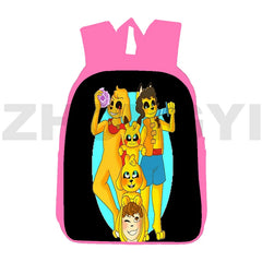 12/16 Inch Mikecrack 3D Print Backpack Mini Canvas Teens Bookbags