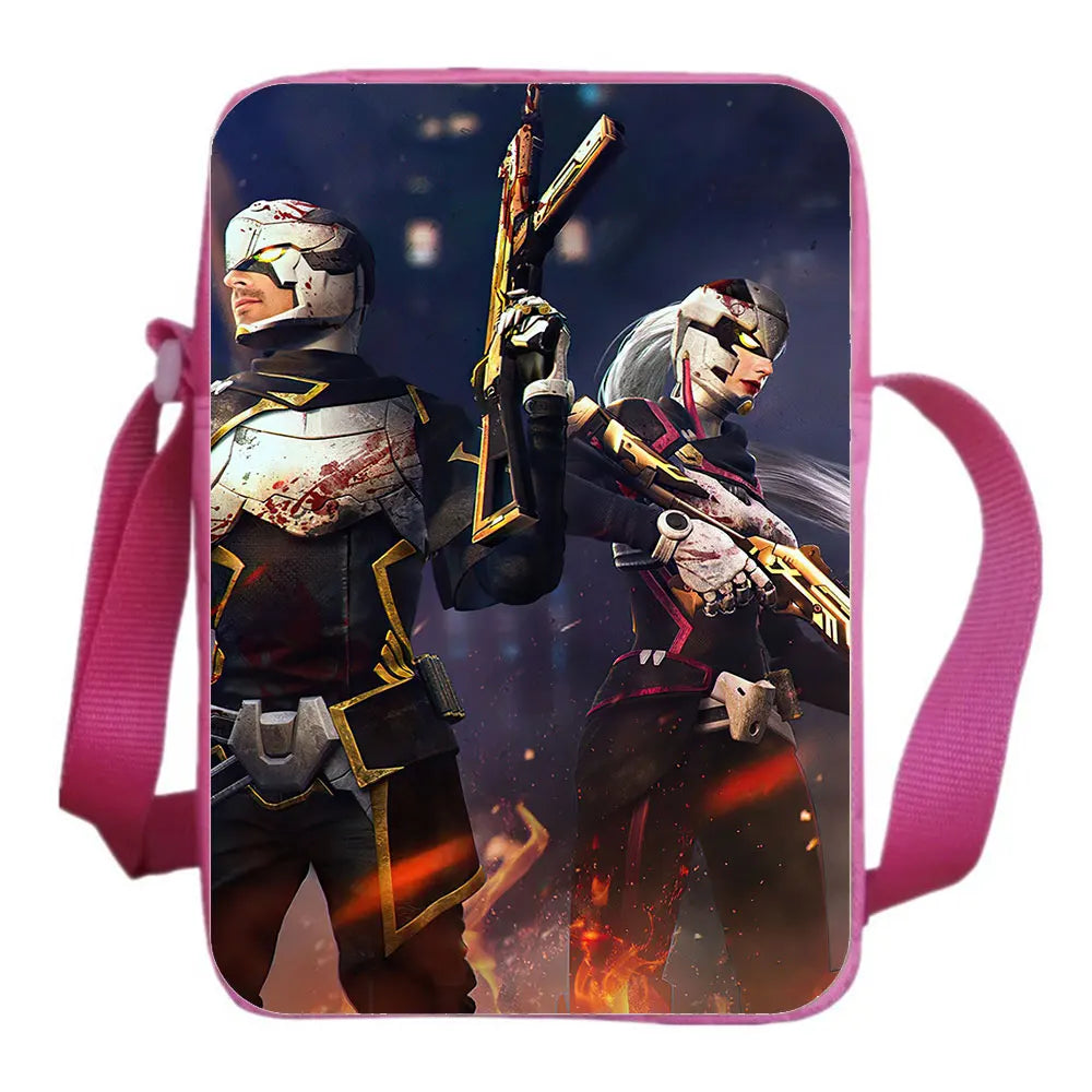 Hot Game Fire Messenger Bags Shoulder Bags Cartoon Students Anime Crossbody Bags