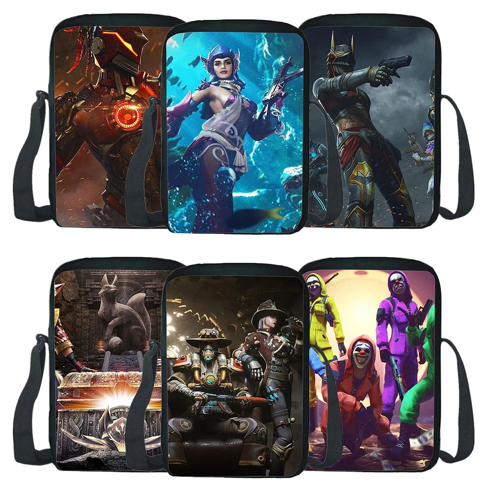 Fire Shoulder Bags Cartoon Messenger Bags Students Anime Crossbody Bags