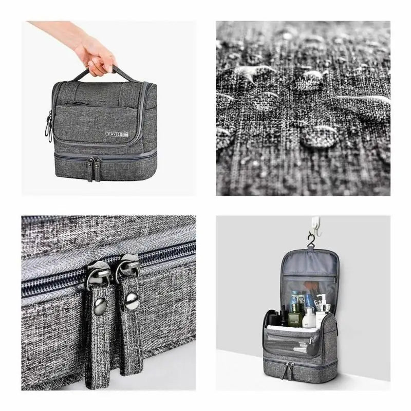 Travel Toiletry Bag Wash Organizer Kit for Men Women Cosmetics Make Up