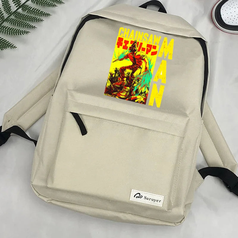 Japanese Anime Chainsaw Man Schoolbag Backpack