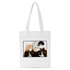 Jujutsu Kaisen Tote Bag Harajuku Unisex Handbag Canvas Shopper Shoulder Bags