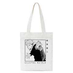 Jujutsu Kaisen Tote Bag Harajuku Unisex Handbag Canvas Shopper Shoulder Bags