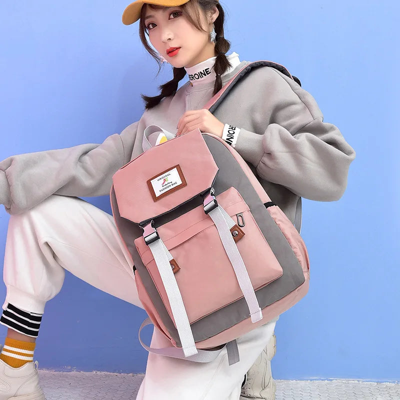 Japanese Kids School Backpack Boys Men Travel Shoulder Bag Bookbag