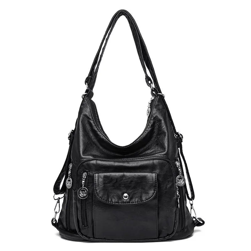 Hot Soft Leather Multifunction Women Bags Female Large Capacity Shoulder Bag