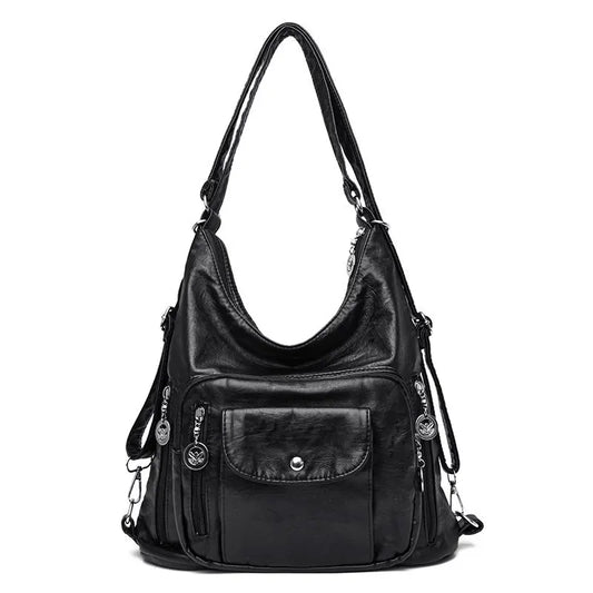 Hot Soft Leather Multifunction Women Bags Female Large Capacity Shoulder Bag