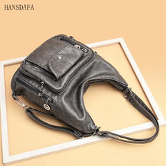 Hot Soft Leather Multifunction Women Bags Female Large Capacity Shoulder Bag