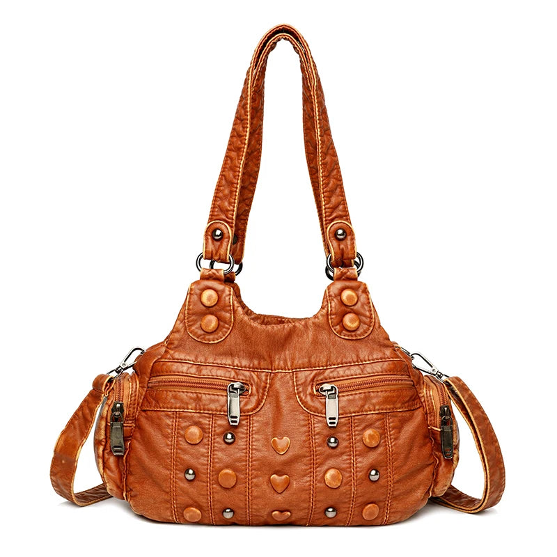 Soft sheepskin Women Messenger Bag Vintage Female Shoulder Bag