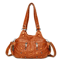 Soft sheepskin Women Messenger Bag Vintage Female Shoulder Bag