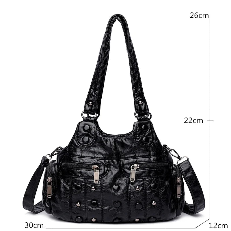 Soft sheepskin Women Messenger Bag Vintage Female Shoulder Bag