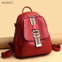 Vintage Leather Backpacks for Women, Stylish Shoulder Bags for Girls