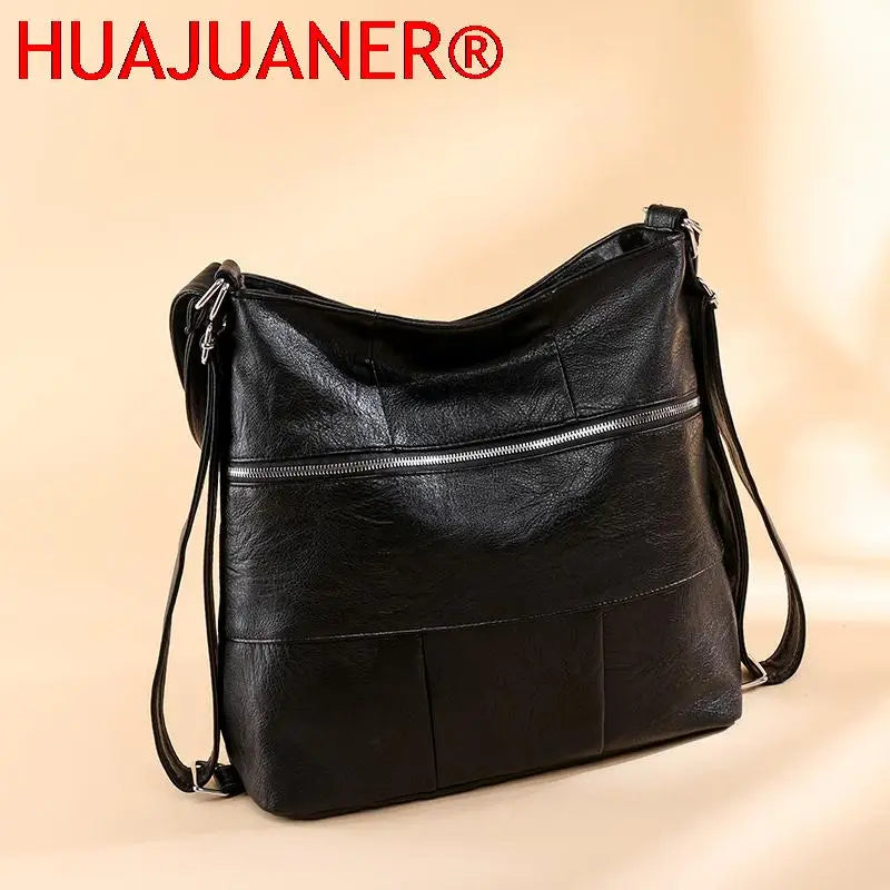 Women's Large Soft Leather Handbag Shoulder Messenger Tote Bag