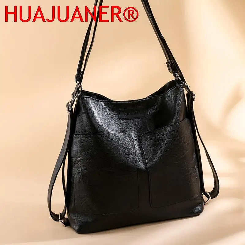 Women's Large Soft Leather Handbag Shoulder Messenger Tote Bag