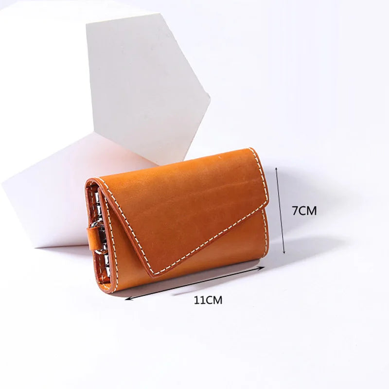 Men Leather Key Wallets Zipper Key Wallet Multifuctional Key Case