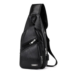 Men Handbags Casual PU Leather Bag Vertical Briefcase Shoulder Messenger Bags