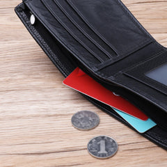 Stylish Men's Short Leather Wallet Money Clip Carteira Masculina