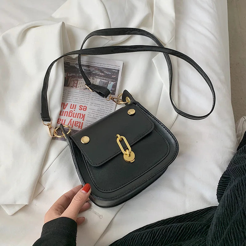 Women Shoulder Bag PU Leather Car Line Mini Square Bag