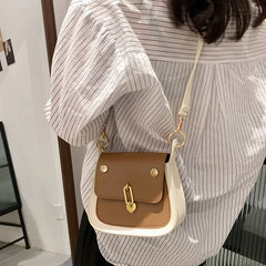 Women Shoulder Bag PU Leather Car Line Mini Square Bag