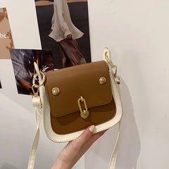Women Shoulder Bag PU Leather Car Line Mini Square Bag