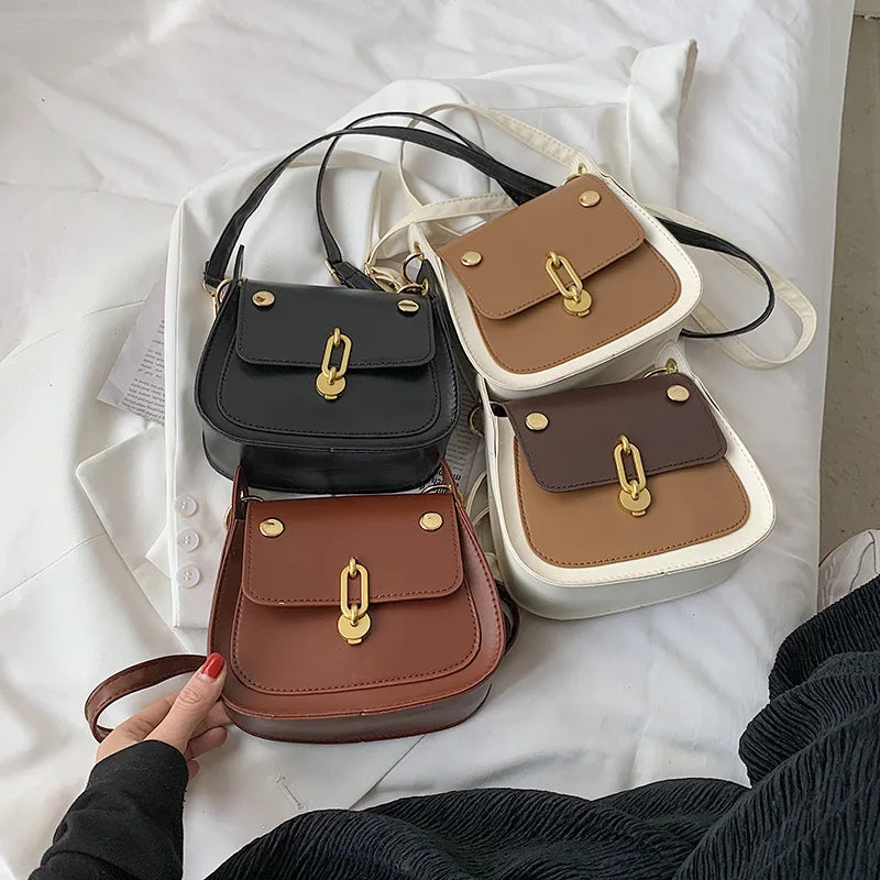 Women Shoulder Bag PU Leather Car Line Mini Square Bag