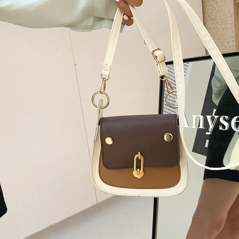 Women Shoulder Bag PU Leather Car Line Mini Square Bag
