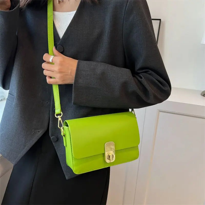 Hot PU Leather Pink Shoulder Bag For Women Crossbody Party Purse